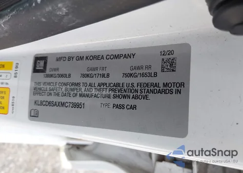 2021 Chevrolet Spark Fwd 1Lt Automatic z USA, uszkodzony, nr VIN KL8CD6SAXMC739951